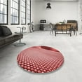 thumbnail image 3 of Ahgly Company Indoor Round Patterned Light Coral Pink Area Rugs, 6' Round, 3 of 6
