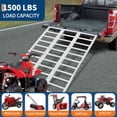 thumbnail image 3 of Aluminum Tri-Fold Ramp with Treads, Loading Ramps 1 Pack, 1500lb Capacity, 50” W x 76” L, Load or Unload Push Mowers, Garden Tillers, ATVs, 3 of 9