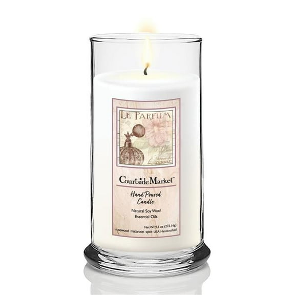 Courtside Market CAN-SB305-18S 18 oz Floral Perfume Status Candle Glass, Clear
