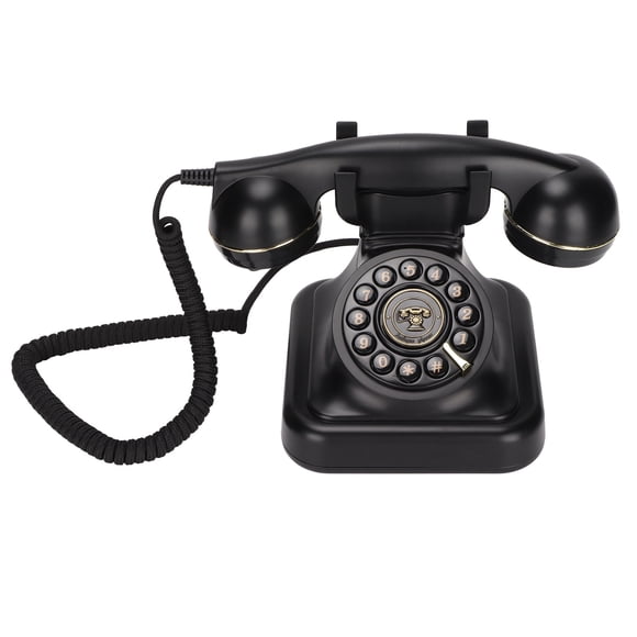 Vintage Téléphone Fixe, Bouton Arrière Téléphone Fixe Élégant et à la Mode Rétro Européen avec Combiné pour Bar
