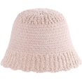 thumbnail image 6 of CoCopeaunts Women Bucket Hat Winter Fashion Two-Color Splicing Girl Knit Hat Warm Trendy Foldable Warm Comfortable Crochet Caps, 6 of 8