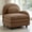 Camel, variant on AUU 1-Seat Curved Teddy Sofa, RSF Model with Pillow, Teddy Fabric Upholstered Couch for Living Room