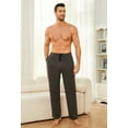 thumbnail image 2 of Vulcanodon Mens Pajama Pants, Lightweight Lounge Pant with Pockets Ultra Soft Pj Bottoms,(Dark Grey Mel.XL), 2 of 5