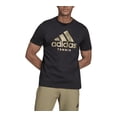 thumbnail image 3 of Adidas Men's Camouflage Logo Printing Tennis Sports Round Neck Short Sleeve HB2744 T-Shirt Black UK S, 3 of 4