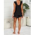 thumbnail image 6 of Womens Pajamas Set 2 Piece Ruffle  Soft Tank Top and Shorts Sleepwear Set Bridal Pajama for Women Set, 6 of 8