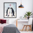thumbnail image 3 of Stupell Industries Cottage Penguin Love with Heart Black Floating Frame Canvas Art, 25 x 31, by The Prints Vibe, 3 of 8