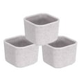 thumbnail image 1 of Unique Bargains 2' Square Plastic Succulent Planter with Drainage Flowerpot Container, Beige 3 Pack, 1 of 5
