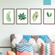thumbnail image 3 of Calcomanías de pared nórdicas: hojas de plantas exóticas para la decoración de la sala de estar y el dormitorio Tropical Bliss, 3 of 8