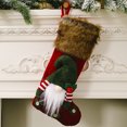 thumbnail image 1 of Fiudx Calcetín Navideño de Rudolph, Adorable Diseño de Duende, Patrones de Papá Noel y Muñeco de Nieve, Material Suave, Decoración Navideña Versátil, para Colgar En La Chimenea o El Árbol, Rojo y Bla, 1 of 3