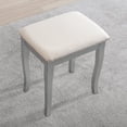 thumbnail image 5 of Roundhill Furniture Sanlo Wooden Vanity | Make Up Table and Stool Set | Silver, 5 of 5