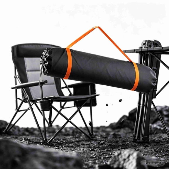 51x11 Inch Folding Camping Chair Storage Bag, Heavy Duty Replacement Carry Bag for Outdoor Lawn Beach Foldable Chairs with Adjustable Shoulder Strap, Black