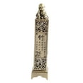 thumbnail image 1 of Quemador de incienso Torre Pequeño Monje Talla de metal decorativa Porta incienso para regalar Bambú de bronce, 1 of 9