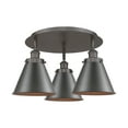 thumbnail image 5 of Innovations Lighting  Ballston Urban - 3 Light 20" Flush Mount Black Antique Brass, 5 of 5