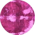 thumbnail image 1 of Ahgly Company Indoor Round Abstract Pink Modern Area Rugs, 8' Round, 1 of 4