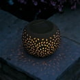 thumbnail image 4 of Gallickan Solar Table Light, Flickering Flame Lantern Metal Tabletop Light Waterproof Solar Powered Lantern for Desk Bedroom Patio Garden Pathway Yard, Black, 4 of 9