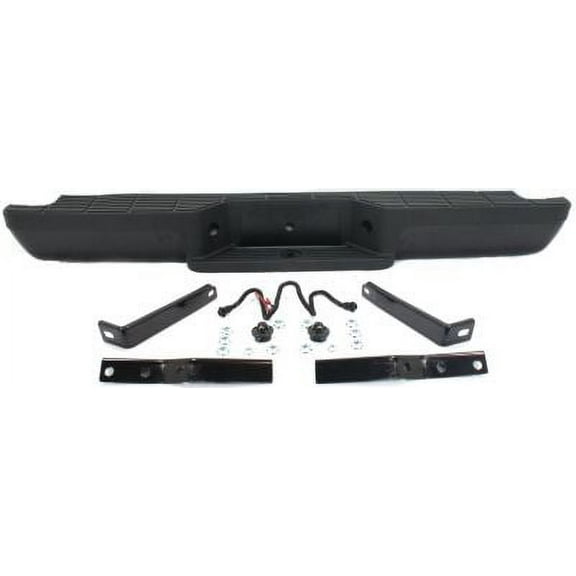 Step Bumper Compatible with FORD RANGER 1993-2011 Assembly Powdercoated Black Steel Hitch Style Fleetside