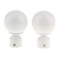 thumbnail image 1 of Abbracc Paire Décorative Supports de Tringle à Rideau Type 3 - Type 3 - Blanc, 1 of 8