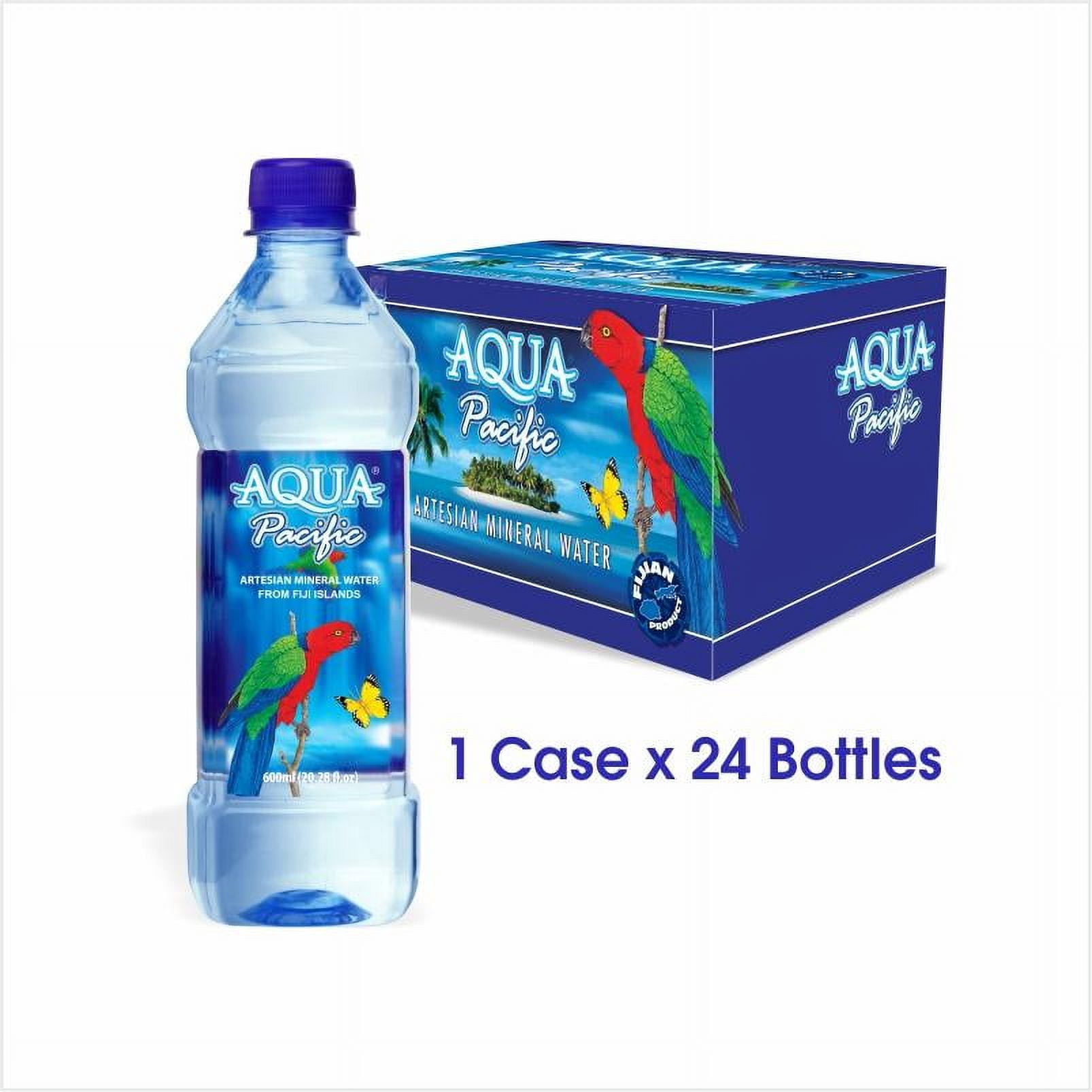 Aqua Pacific® Natural ARTESIAN Mineral Water Case Pack of 24 (20 Oz Bottle Ea) Discover Fiji's Finest H20, Naturally High pH & Alkaline Imported from Fiji Islands