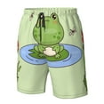 thumbnail image 4 of Pofeuu Frog Amanita Mushroom Prin Men's Swim Trunks Quick Dry Bathing Suit Swimming Board Shorts Mesh Lining Beach Swimwear-XX-Large, 4 of 6