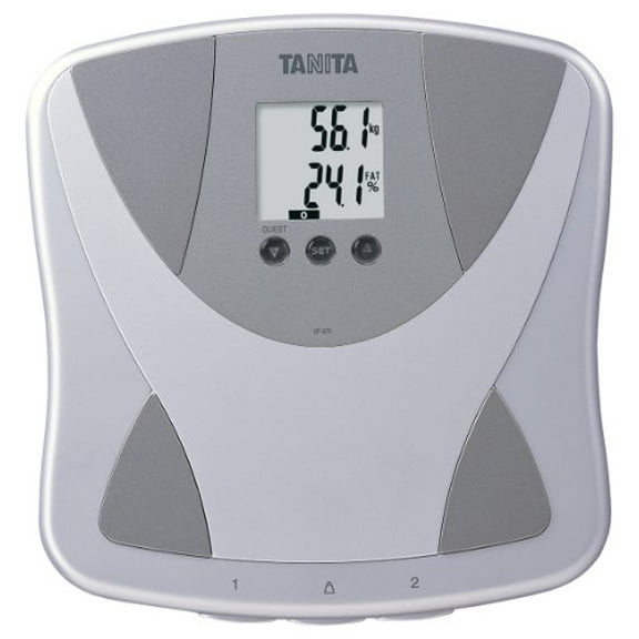 Tanita Body Fat & Water Percentage Scale, Silver/Grey