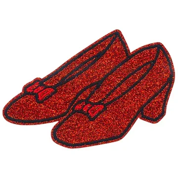 The Wizard of Oz Ruby Slippers 3.75"x2.6" Glitter Patch