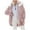 Pink, variant on Stamzod Winter Fleece Jacket Women Solid Color Long Sleeve Zip Up Jackets with Pocket Casual Thicked Warm Hooded Coats for Women Pink S