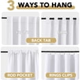thumbnail image 2 of H.VERSAILTEX Light Blocking Thermal Insulated Window Curtains Bedroom Darkening Drapes for Living Room Back Tab/Rod Pocket Draperies, 2 Panels, 42" x 63", Pure White, 2 of 6