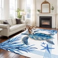 thumbnail image 3 of Ocean Turtle Washable Living Room Rugs 6'x9', Blue Starfish Coral Summer Animal Striped Low Pile Throw Large Area Rug Non-Slip Sturdy Edge Binding Carpet for Dining Room Kitchen Office, 3 of 9