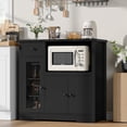 thumbnail image 4 of Kitchen Microwave Cabinets with Storage, Buffet Cabinet Sideboard with 3 Doors,1 Drawer and Adjustable Shelves, Pantry Storage Cabinet for Kitchen, Dining Room, Living Room, 4 of 7