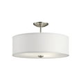 thumbnail image 1 of Kichler 43692NI Shailene Collection Semi Flush 3 Light&44; Nickel Brossé - 11.25 in., 1 of 1