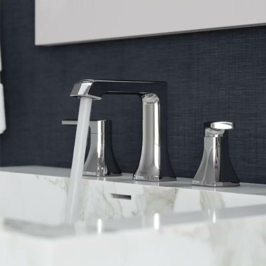 Pfister LF-049-PEC Penn 2-Handle 8" Widespread Bathroom Faucet w/ Push & Seal Drain (Polished Chrome)