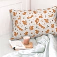 thumbnail image 4 of KLL Cute Squirrel Fall Pillow Covers Envelope Closure,Super Soft and Cozy Fuzzy Fleece Pillow Case Cover-14"x20", 4 of 6