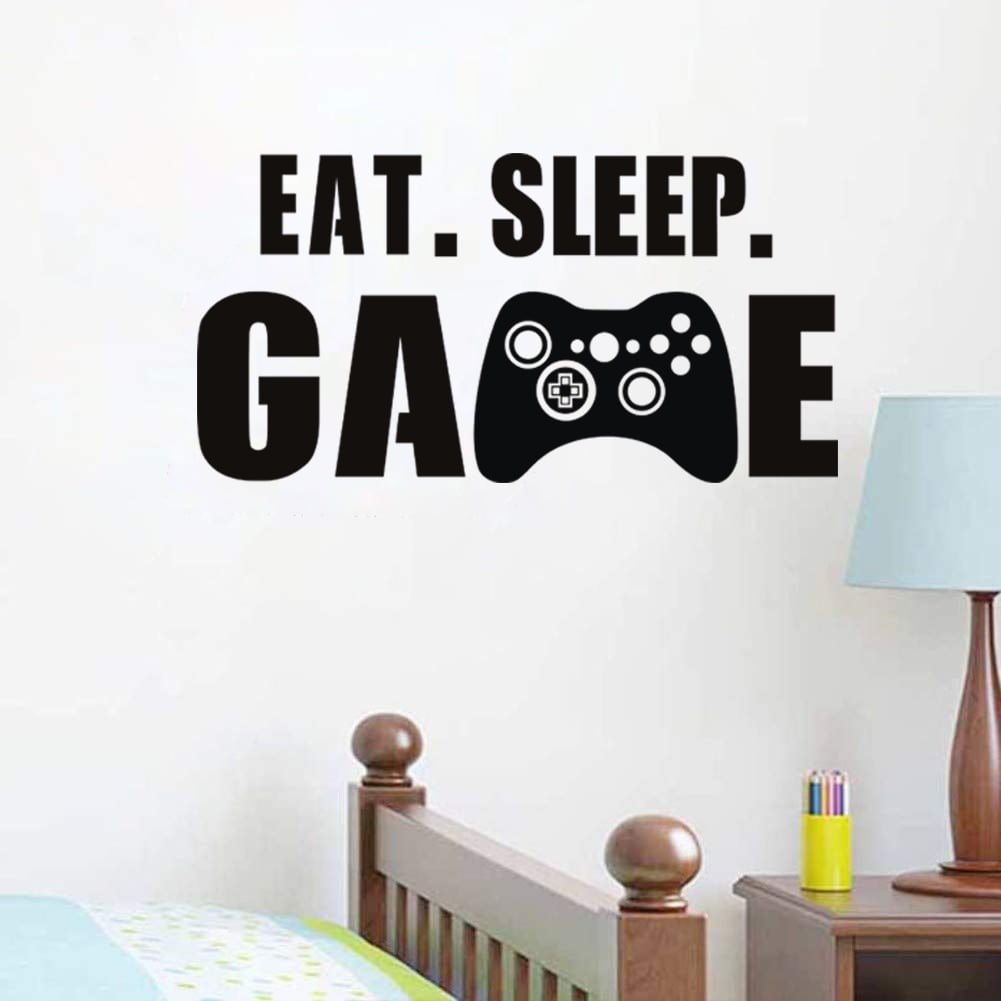 PS5 PlayStation Eat Sleep Game Repeat Sticker Decal Wall Art Bedroom Gaming 