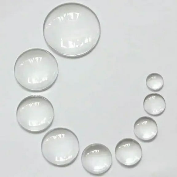 U8MO 10pcs Round Clear Glass Dome Cabochons Cover 8/10/12/14/16/18/20/25/30/35/40mm-23mm