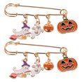 thumbnail image 1 of KAKOWELY Épingles d'Halloween 2 Pcs Épingles d'Halloween Broche d'Halloween Épingles et Brochettes d'Halloween Épingle à Revers d'Halloween Épingle Fantôme d'Halloween Crâne d'Halloween Broche pour Femmes, 1 of 4