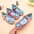 thumbnail image 2 of Zapatos informales de Disney para niñas, nuevos zapatos de primavera para niños, zapatos planos para niñas, zapatos de princesa elsa, zapatos de cuero con lazo, plantilla 35 de 21,5 CM Gao Jinjia LED, 2 of 2