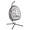 Black - Light Gray, variant on FKS LIFE Hanging Egg Chair with Stand, All-Weather Wicker Swing Chair with Cushions, 350lbs Capacity Indoor Outdoor Hammock Chair for Bedroom Balcony Garden