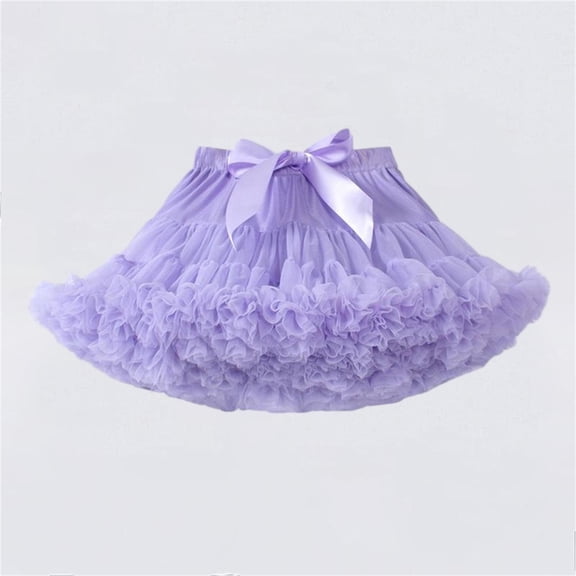 hengsof Kids Adjustable Waist Tulle Tutu Skirt, Puffy Layered Dance Performance Skirt for Stage, Recital Costume for Girls Size 0-10 Years