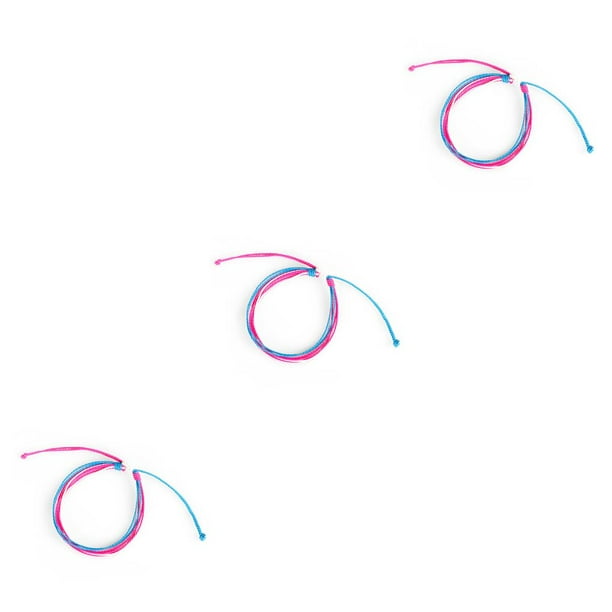 Jumpingount de cuerda, joyería estética elegante ajustable, cordón cómodo, accesorios de mujer para chicas adolescentes, púrpura + azul Morado+Azul 3piezas Jumpingount CBP251200