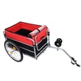 thumbnail image 3 of GDF Studio Heavy Duty Bike Cargo Trailer with Steel Frame, Folding Luggage Cart, Black and Red, 3 of 10