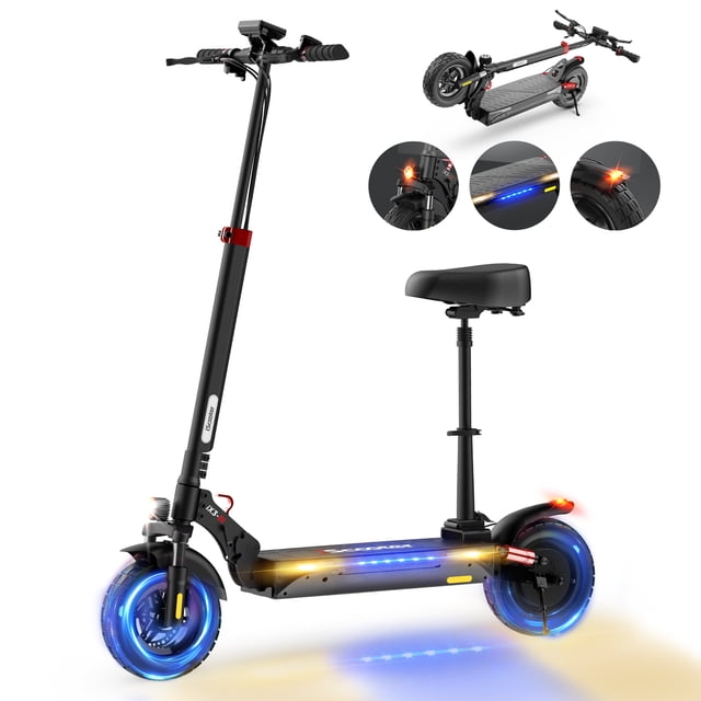 Scooter Eléctrico Patín Iscooter Ix3 1000w 40km/h 10 Todoterreno Con Asiento Electrico Scooter Plegable Adults Con App Iluminación Led Sistema De Amortiguación Doble Delantero Y Trasero