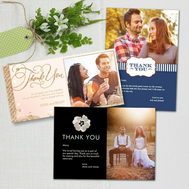 Wedding Thank You Photo Greeting Cards
