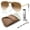 Polished Arista Gold Frame | Light Brown Lens, variant on RB3625 NEW AVIATOR Pilot Shaped Non-Polarized Sunglasses for Men & Women - Includes Official RAYBAN Eyewear Kit - Ideal Formal & Casual Wear Sunglasses - Clear Blue Lens