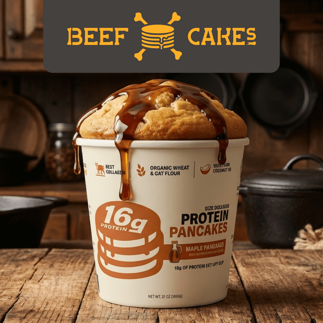 Beef Collagen Protein Pancakes, Maple Pancakes, Dry Mix, Dairy Free, 12-pack