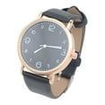 thumbnail image 1 of EeaseMX Reloj casual para mujer Reloj de pulsera con correa de cuero PU de moda Reloj de cuarzo para damas y niñas (Negro), 1 of 8