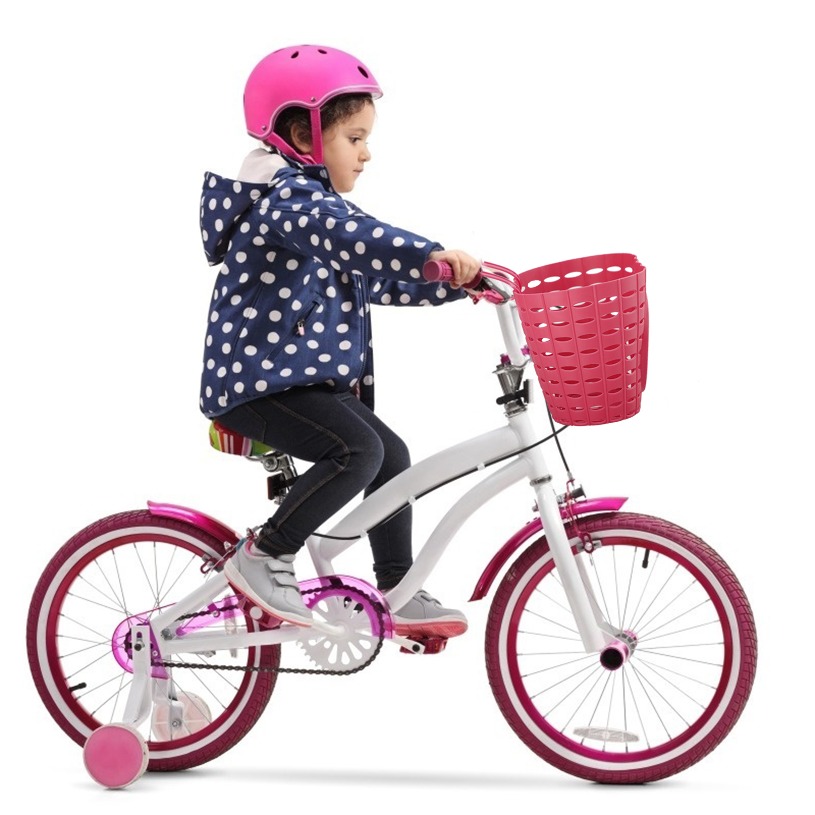 Panier De Vélo Enfant Avec Pompons – Panier Avant à Poignées, Guidon