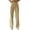 Khaki, variant on MIXUE Jeans For Women Solid Color Fashion Loose Button Pocket Washed Polished Waist Ripped Trousers Daily-Wear,Brown,XXXL
