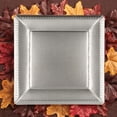thumbnail image 2 of Smarty 13" Silver Square Edge Beaded Disposable Paper Charger Plate 120ct, 2 of 8