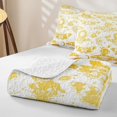 thumbnail image 4 of Homewish Goth Skull Moth Quilt Full,Moon Floral Full Bedspread Sets,Yellow,Halloween Duvet,3-Piece, 4 of 7