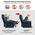 thumbnail image 7 of HOMYEDAMIC Oversized Recliner Chair, Plus Size 28 inch Large Wide Seat Manual Flannel Recliner with Pockets & Massage Pillow 350 lb Capacity for Living Room Adults, 7 of 7